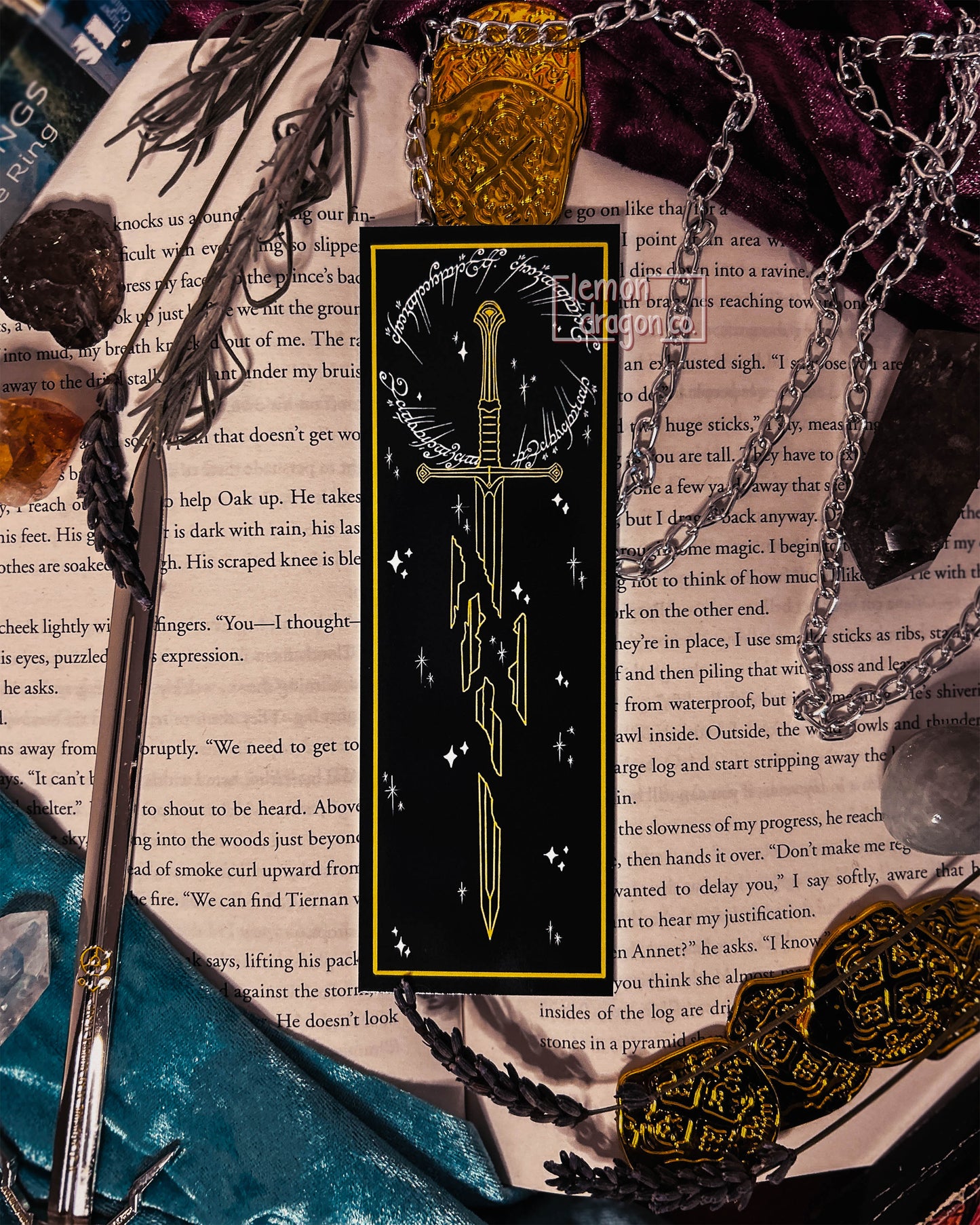 Tolkien Sword Bookmark - Shards of Narsil